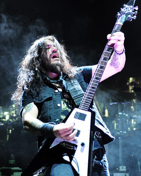 Robb Flynn performing live with Machine Head in 2012